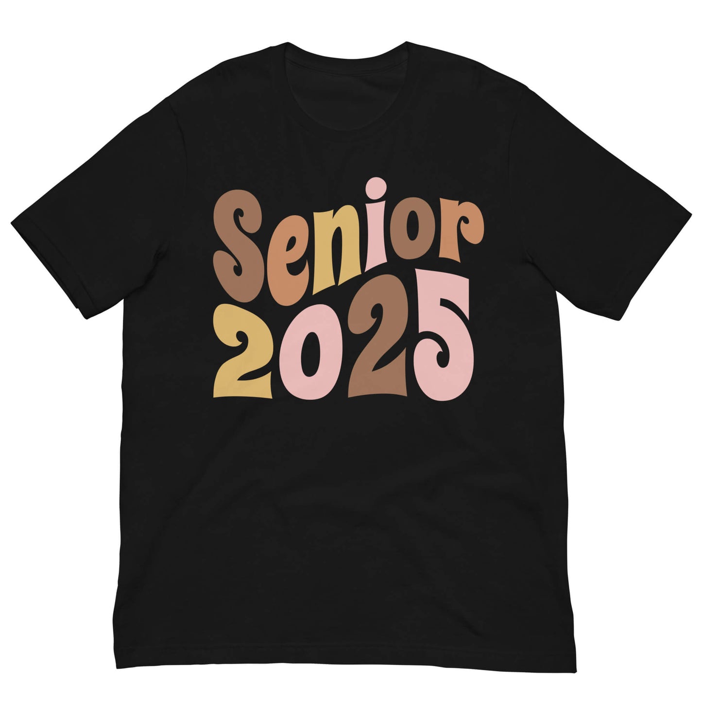 تيشيرت تخرج 2025 أسود فاخر بتصميم عصري