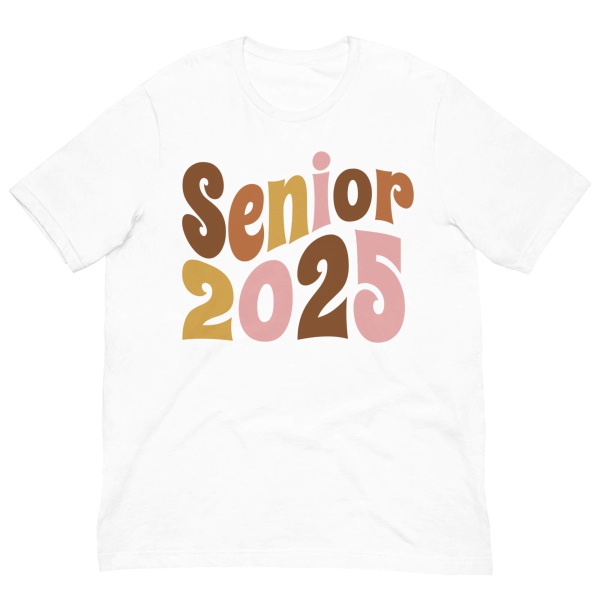 تيشيرت تخرج 2025 أبيض بطباعة مخصصة