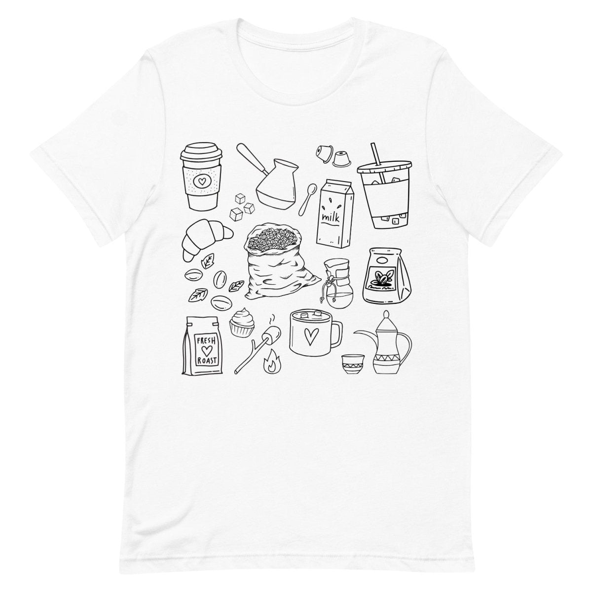 Coffee Doodles t-shirt